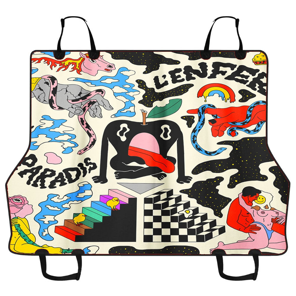 Abstract And Colourful Car Pet Seat Cover
