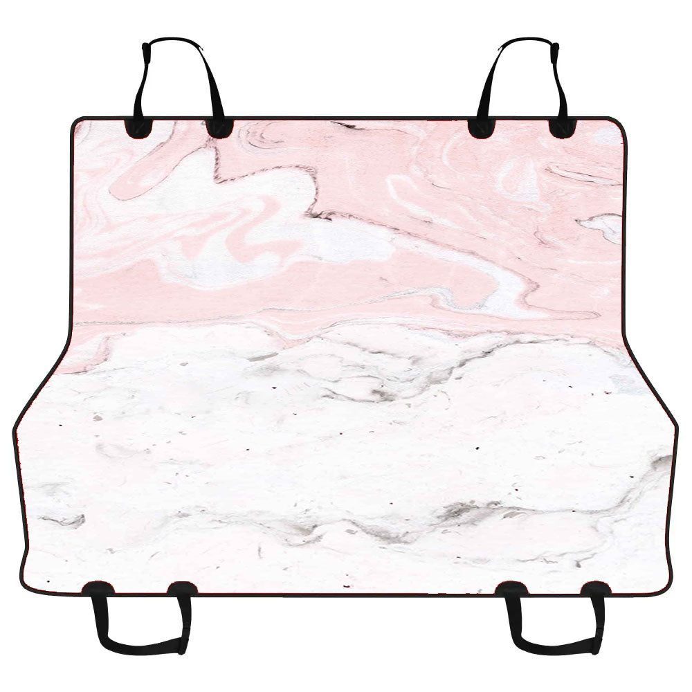 Abstract Pastel Liqiud White Pink Marble Car Pet Seat Cover