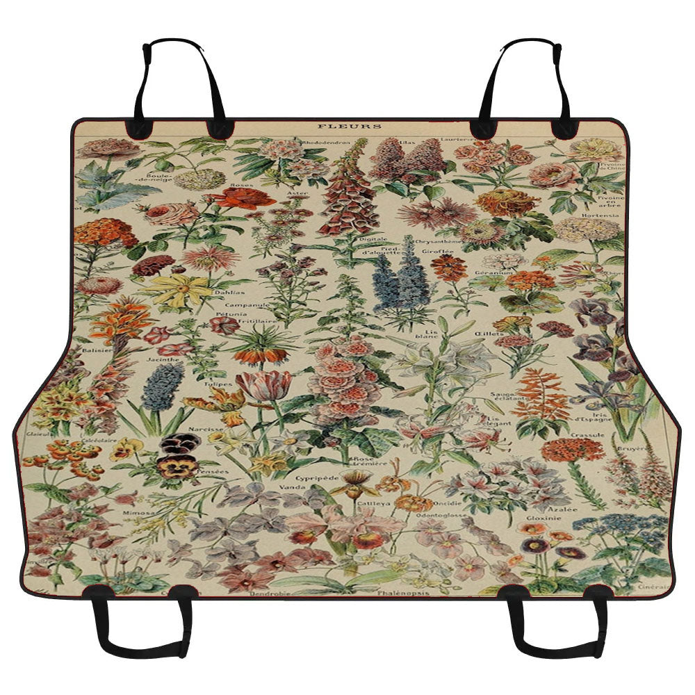 Adolphe Millot'S Flowers Car Pet Seat Cover