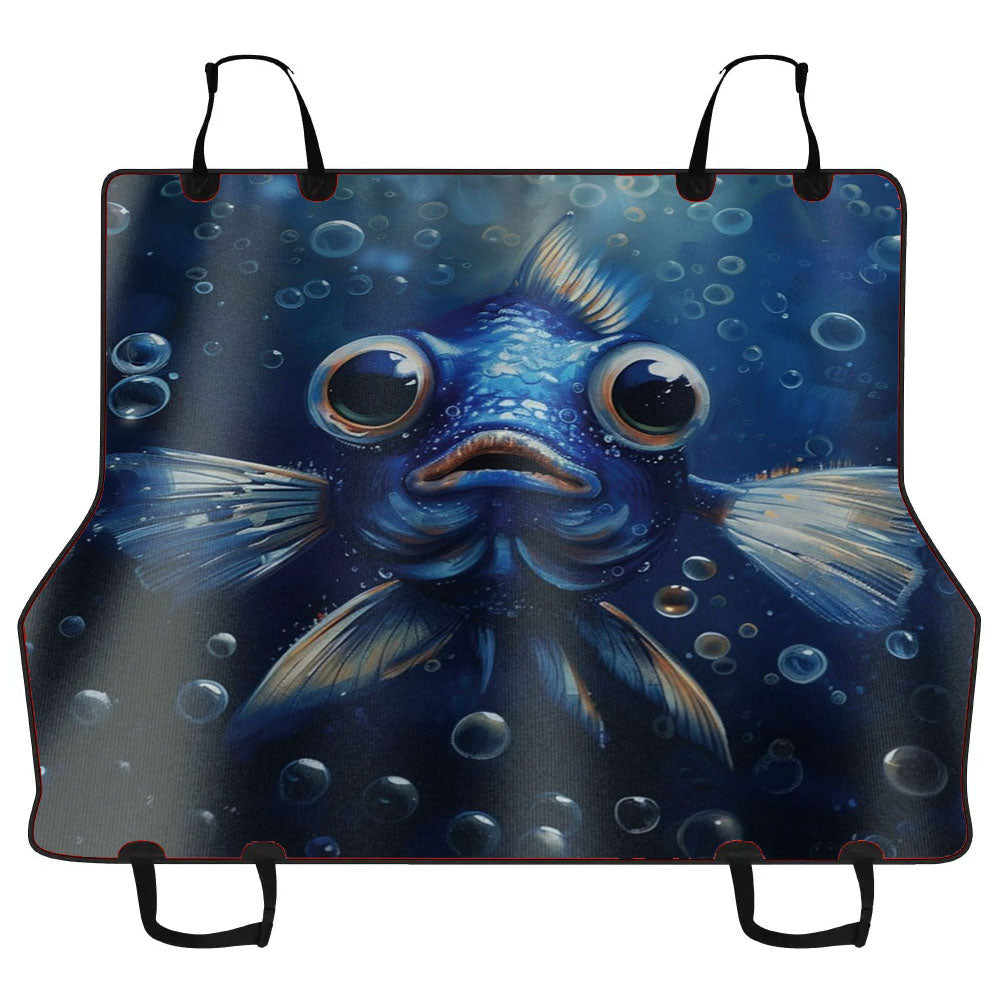 Adorable Blue Fish Car Pet Seat Cover