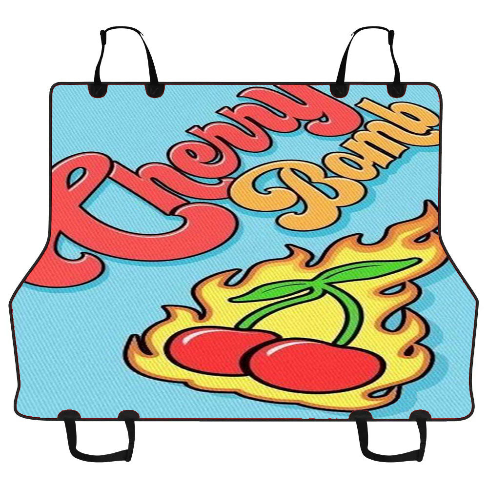 Aesthetic Retro Cherry Bomb Car Pet Seat Cover