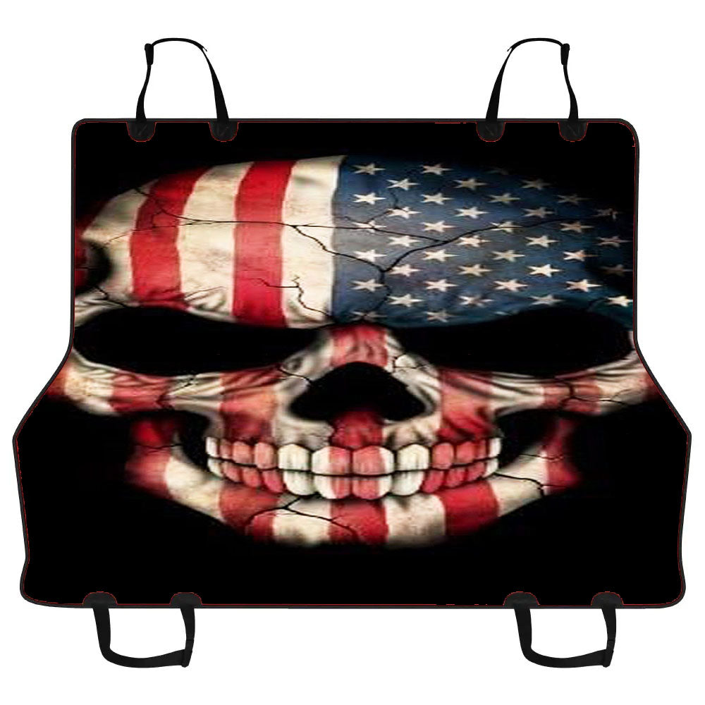 American Flag Skull Car Pet Seat Cover
