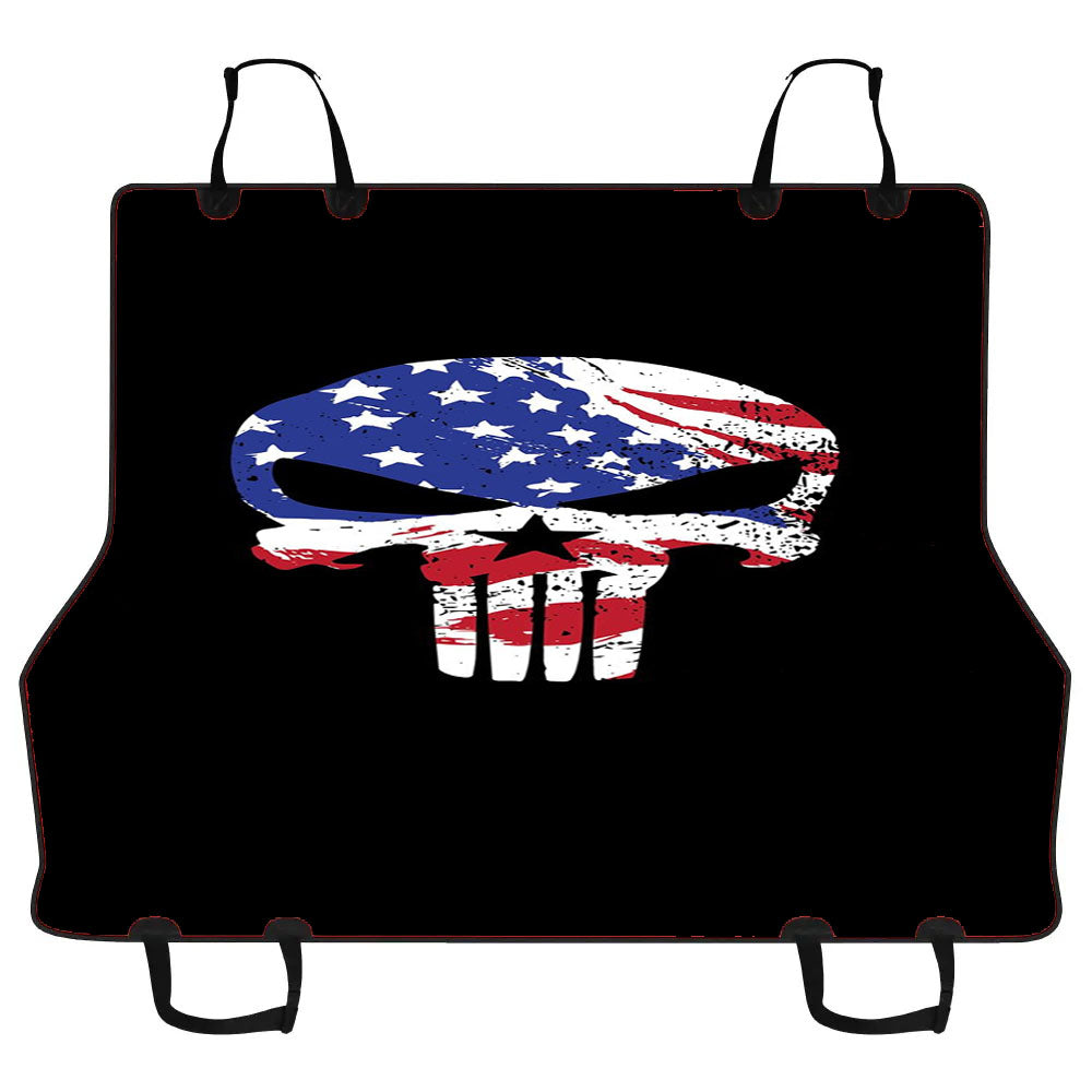 American The Punisher Flag Texture Car Pet Seat Cover