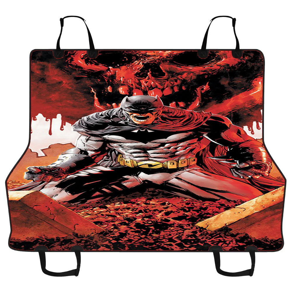 Angry Batman Red Skull Car Pet Seat Cover