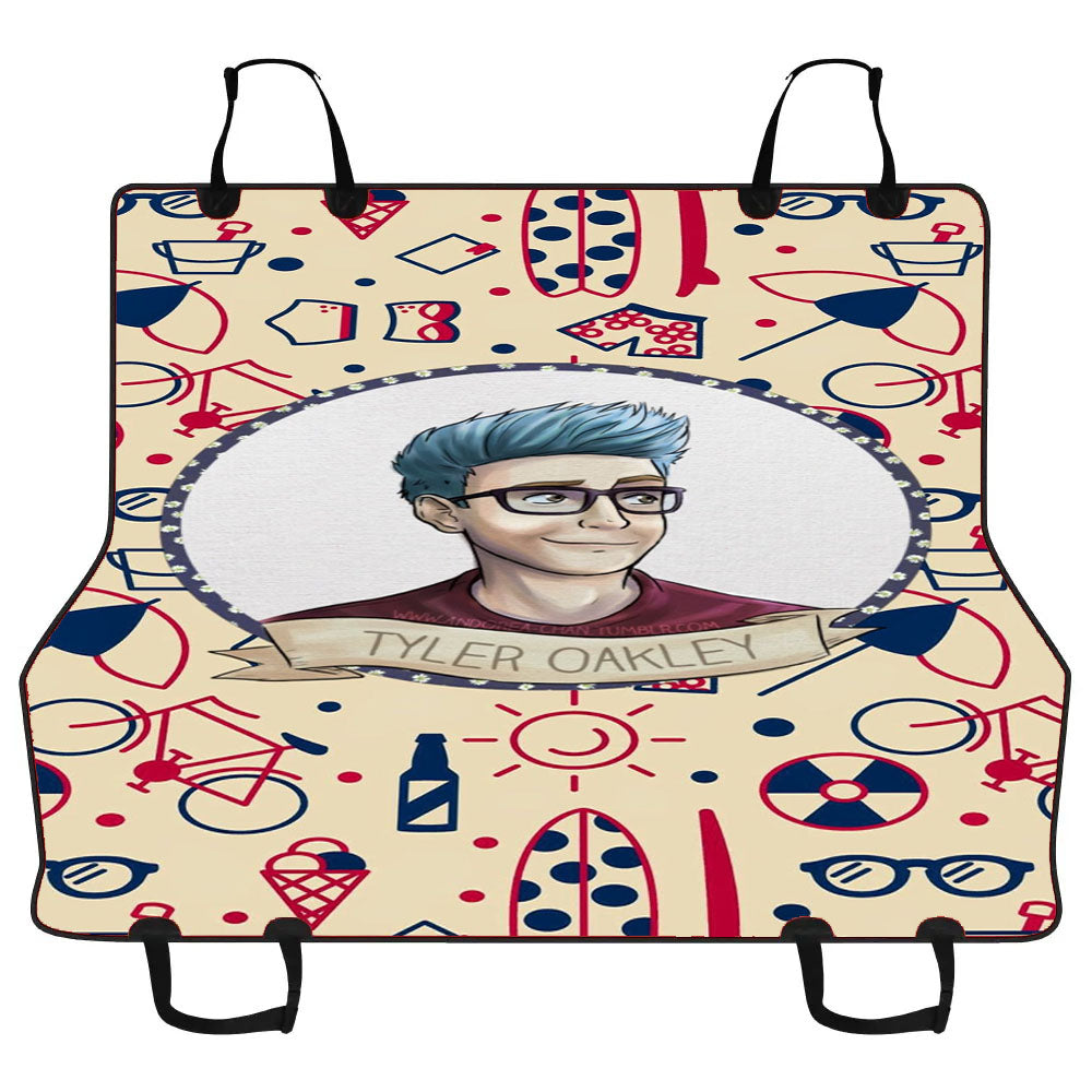 Animated Tyler Oakley Beach Themed Wallpaper Car Pet Seat Cover