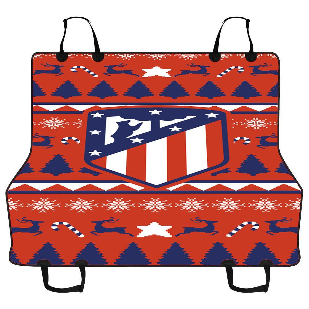 Atletico Madrid Christmas Sweater Car Pet Seat Cover
