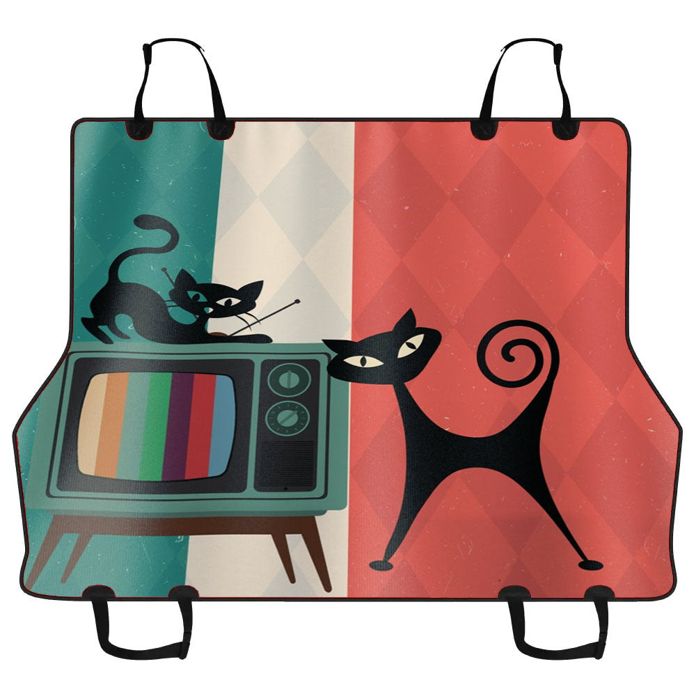 Atomic Cat Retro Tv Car Pet Seat Cover