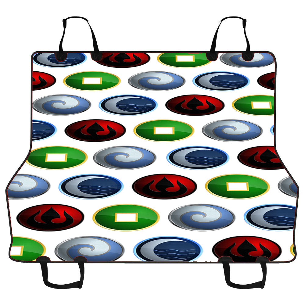 Avatar The Last Airbender Water Fire Earth Air Symbol Pattern Car Pet Seat Cover