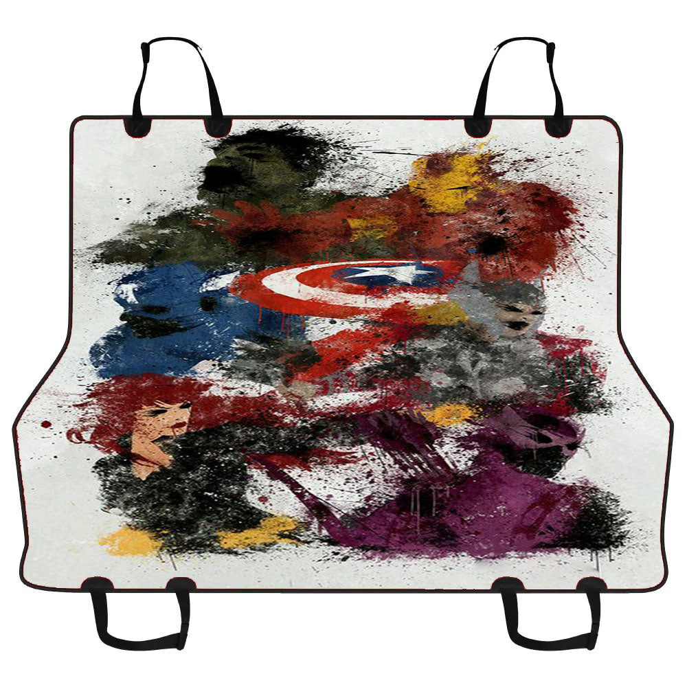 Avengers Watercolour Car Pet Seat Cover
