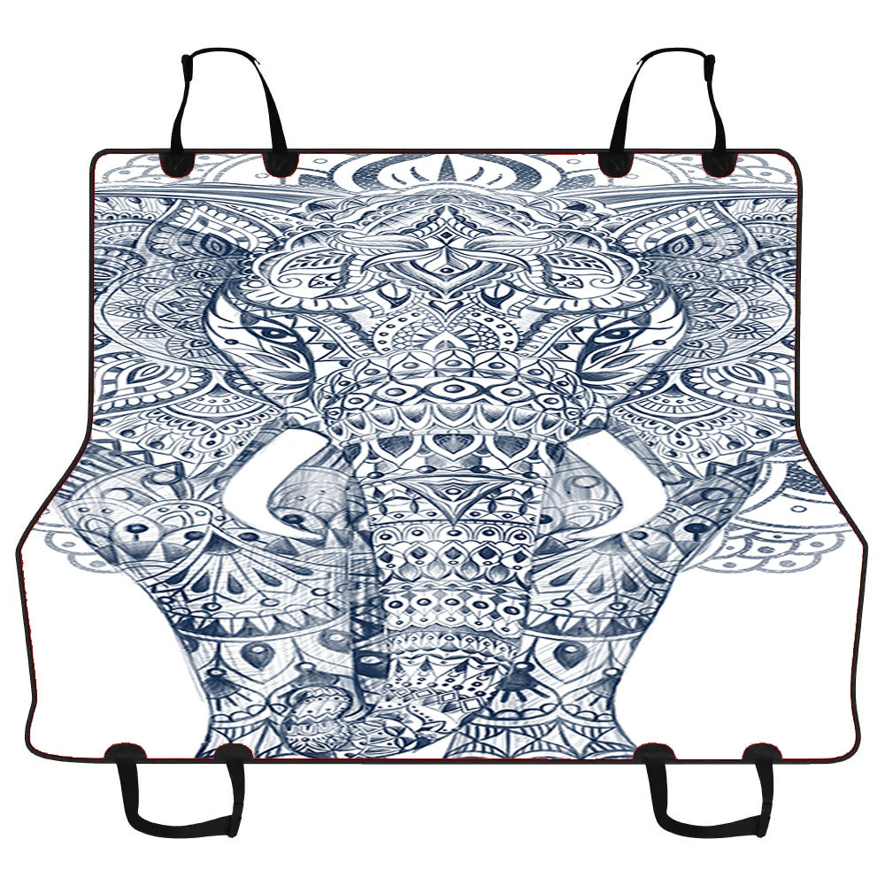 Aztec Elephant Pattern Art Car Pet Seat Cover