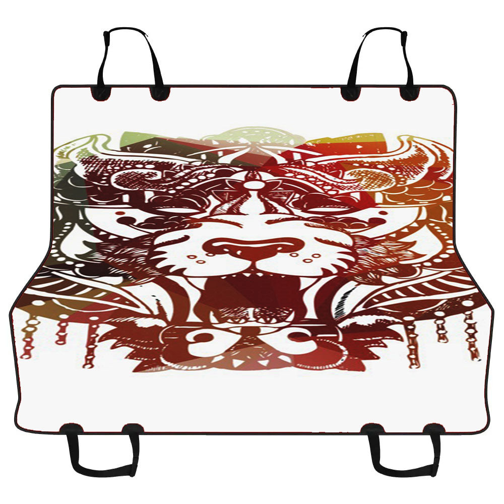 Aztec Tiger Painting Car Pet Seat Cover
