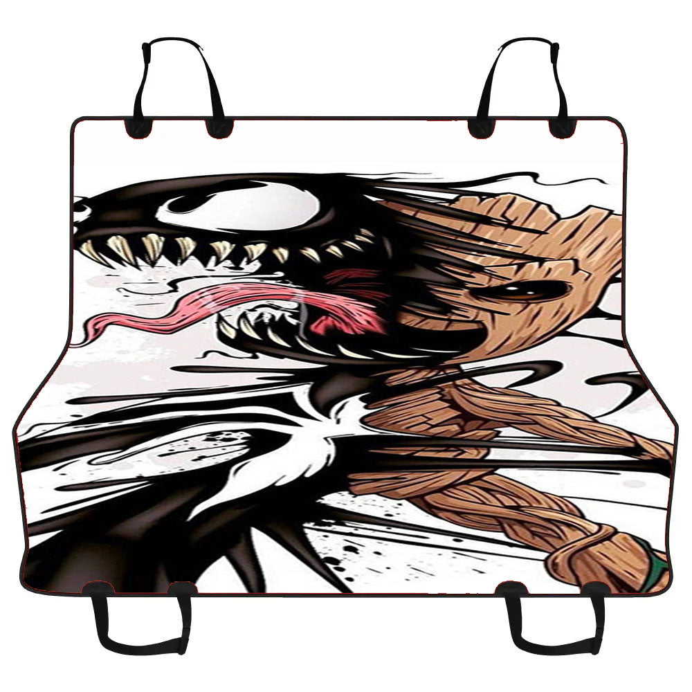 Baby Groot And Venom Car Pet Seat Cover