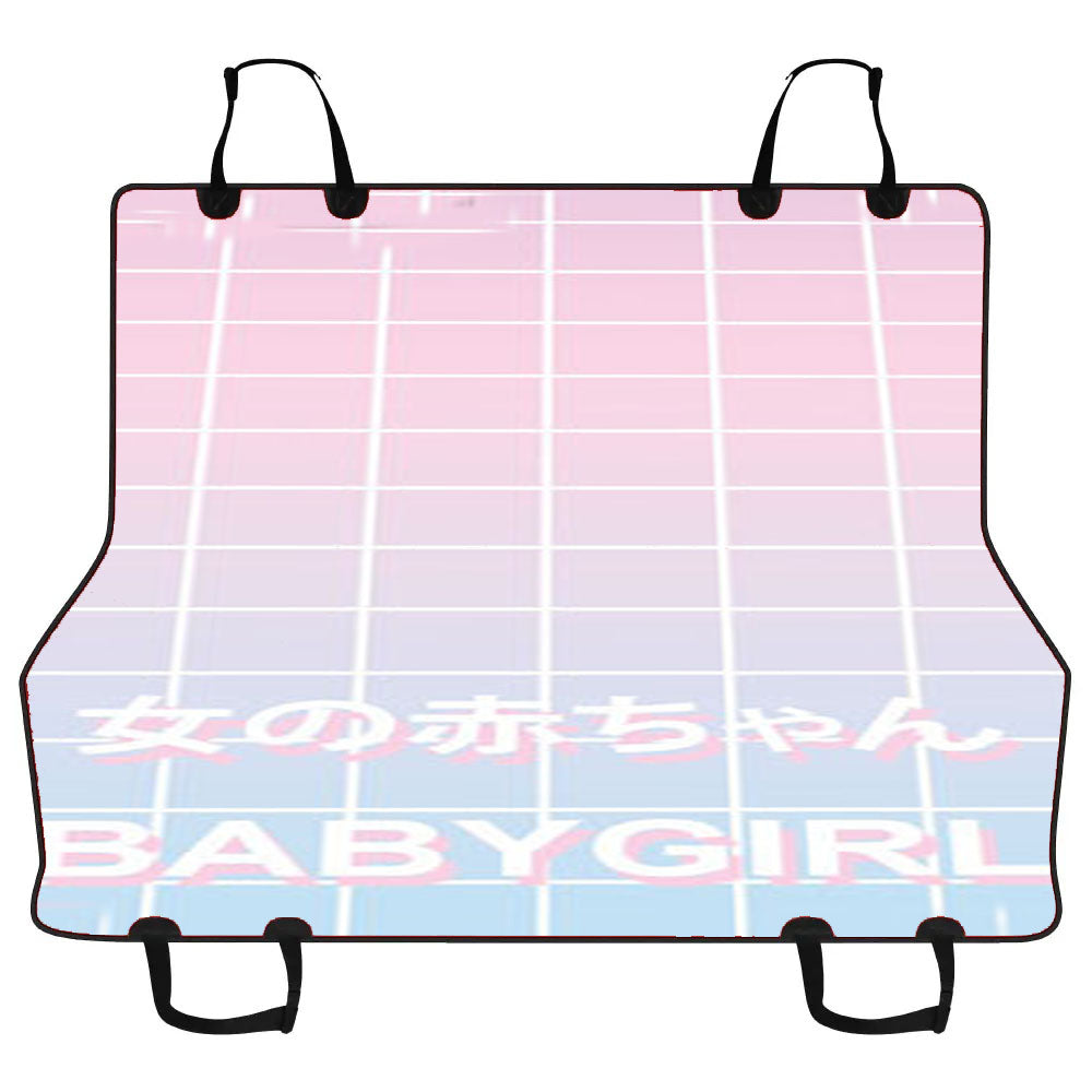 Babygirl Pastel Grid Aesthetics Car Pet Seat Cover