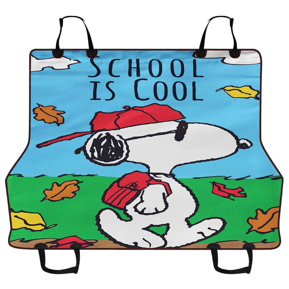 Back To School Snoopy Car Pet Seat Cover