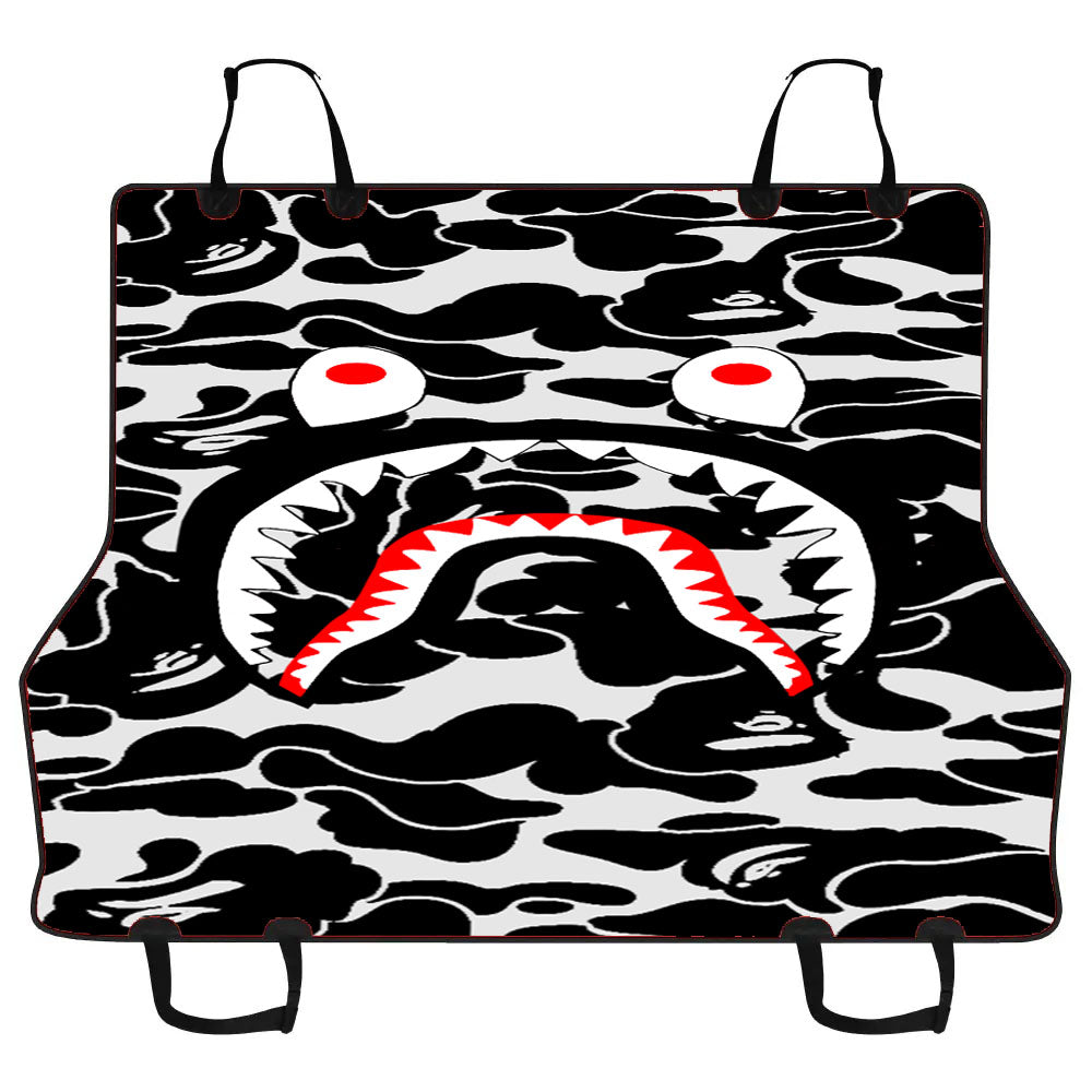 Bape Camo Shark Black Car Pet Seat Cover