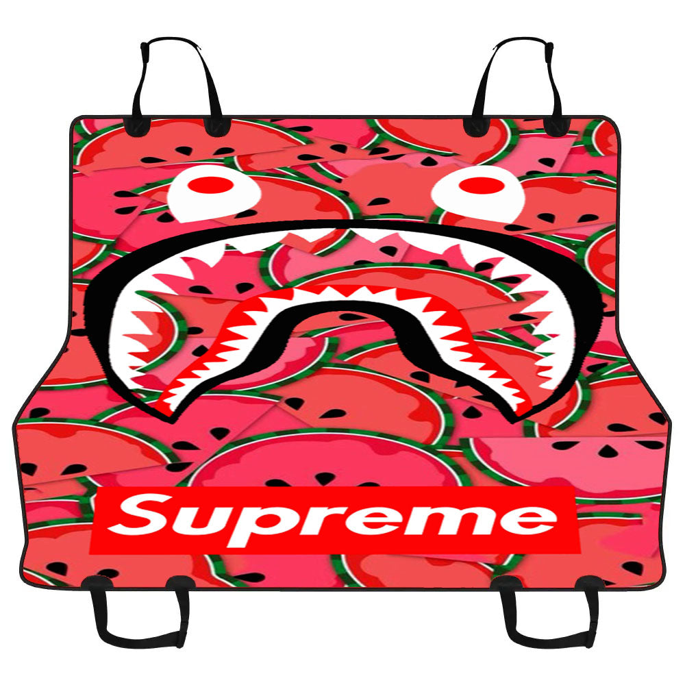 Bape Camo Shark Face Wattermellon Car Pet Seat Cover