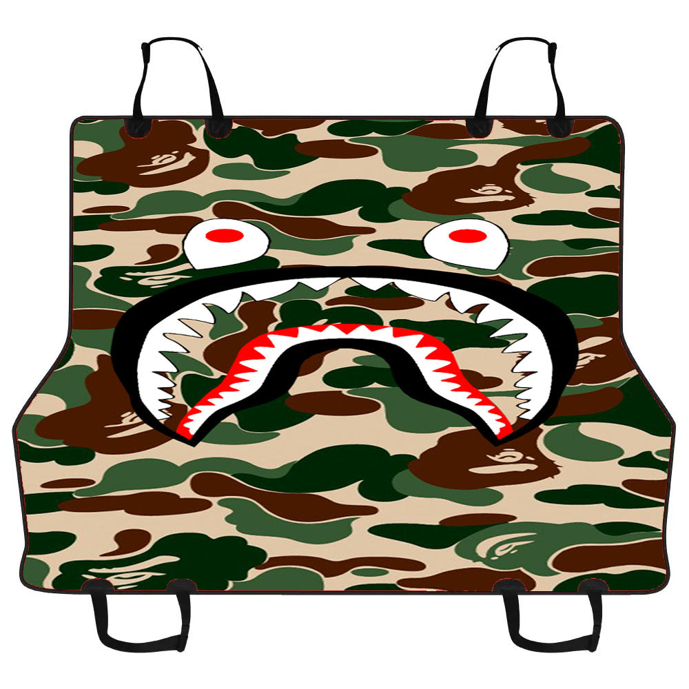 Bape Camo Shark Green Car Pet Seat Cover