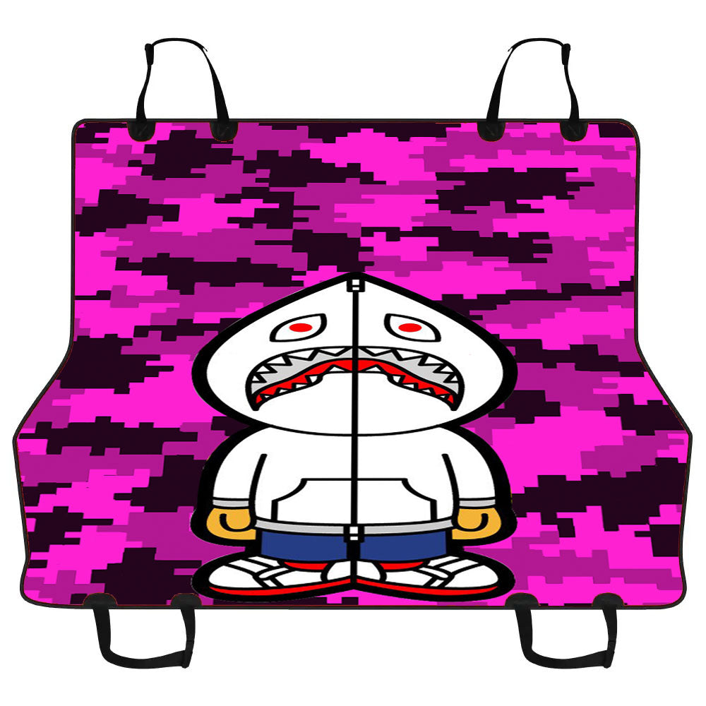 Bape Hoodie Camouflage 8 Bit Purple Background Car Pet Seat Cover