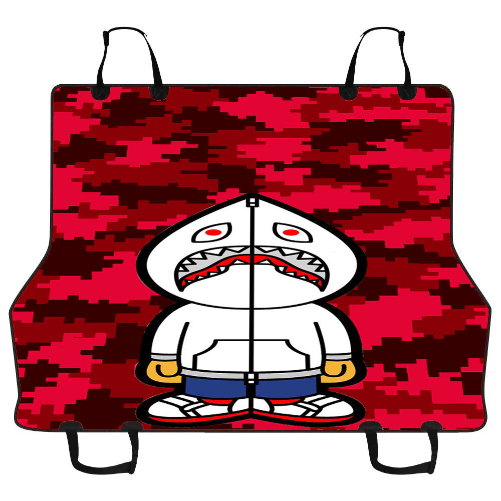 Bape Hoodie Camouflage 8 Bit Red Background Car Pet Seat Cover