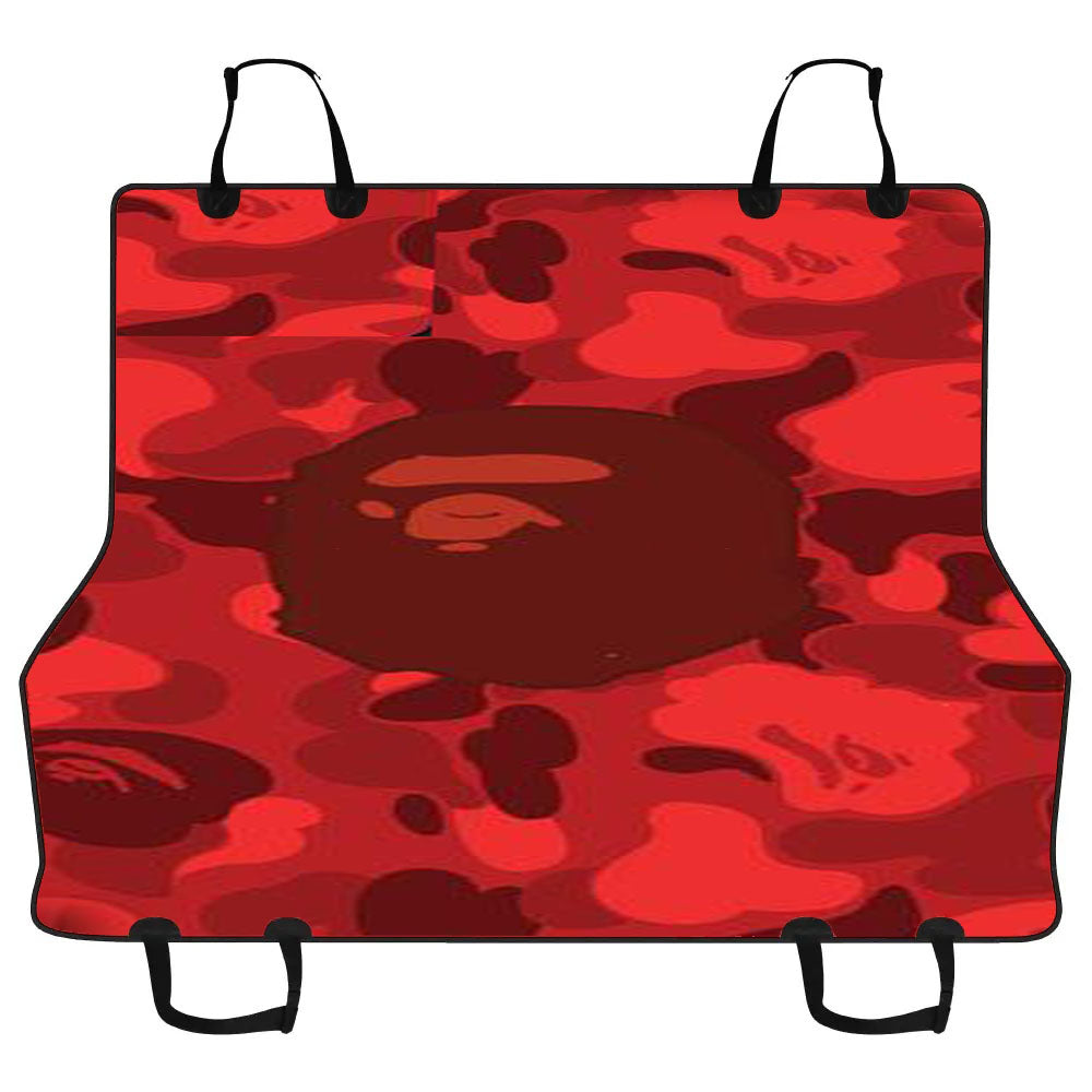 Bape Logo Red Matte Car Pet Seat Cover