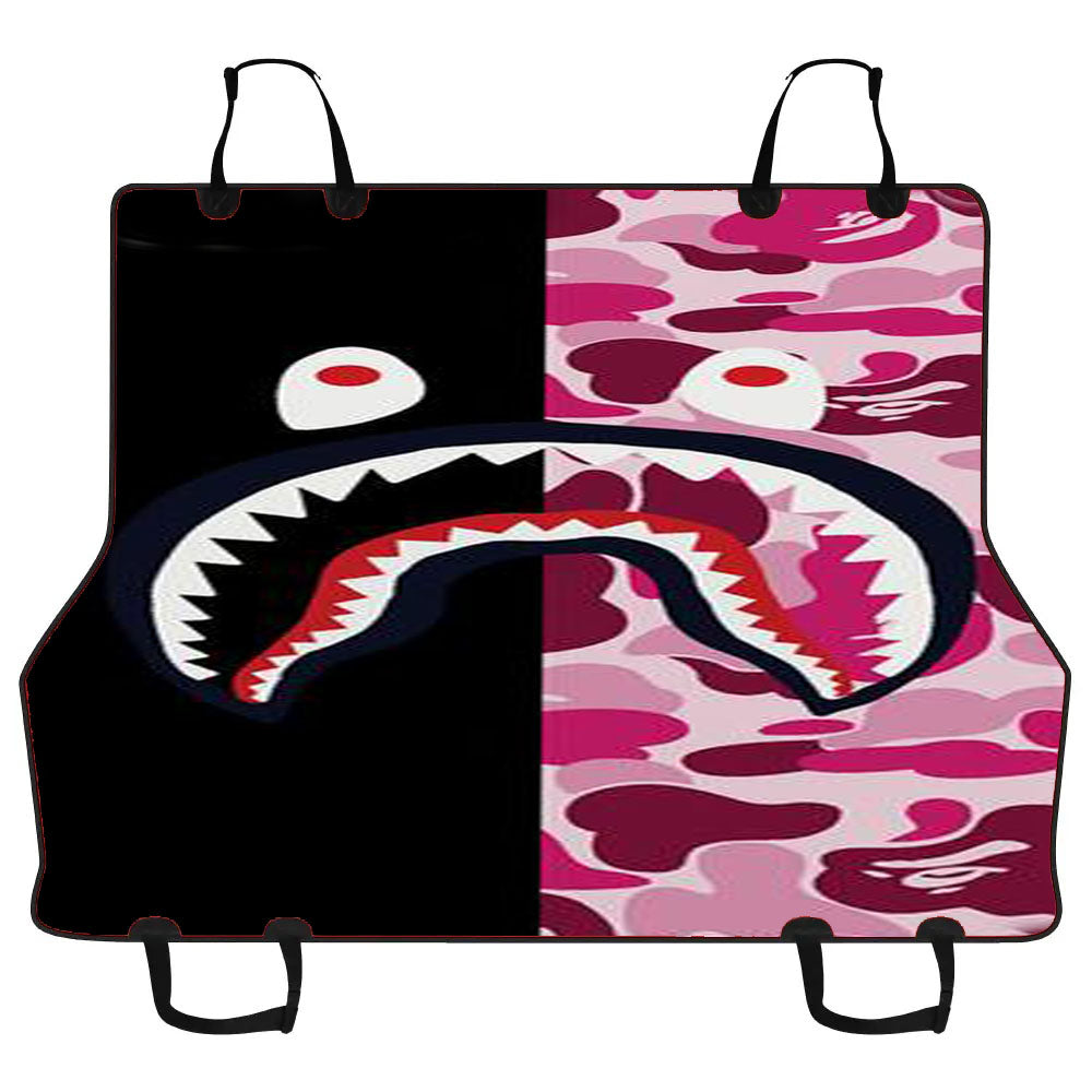 Bape Shark Black Pink Car Pet Seat Cover