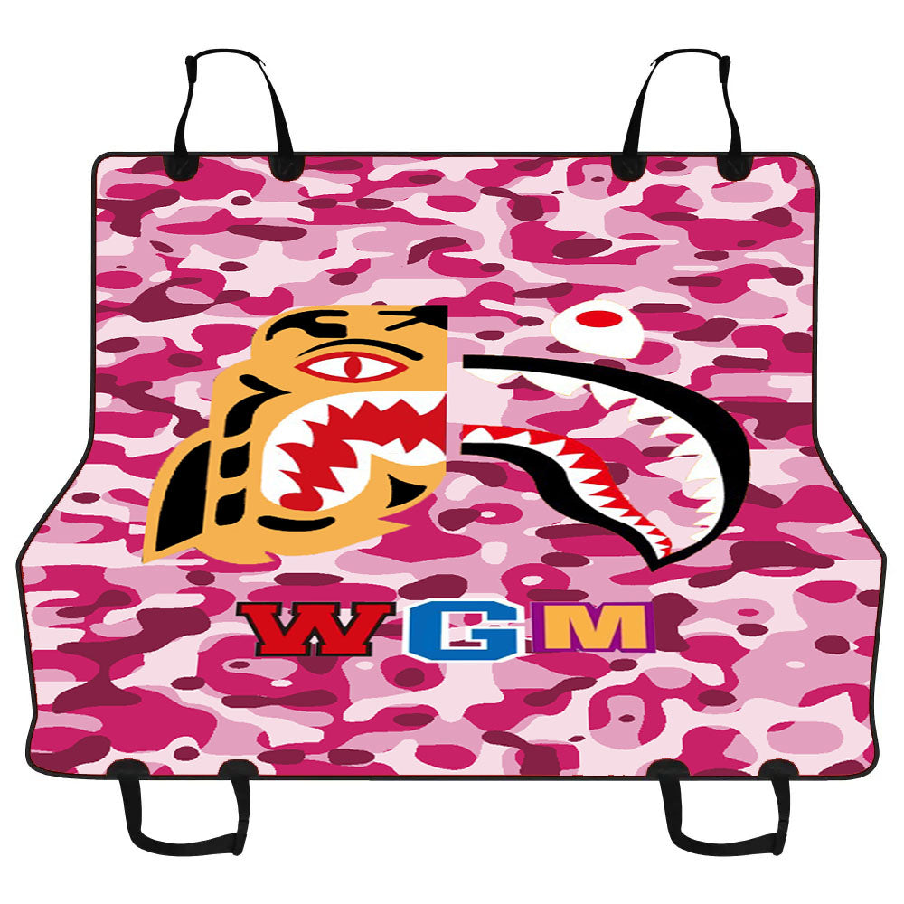 Bape Tiger Shark Pink Car Pet Seat Cover
