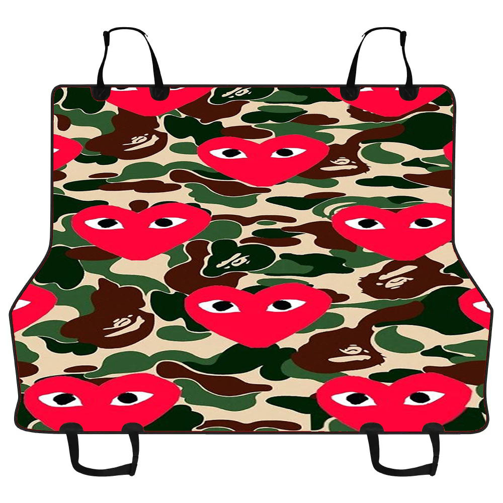 Bape X Comme Des Garcon Camo Car Pet Seat Cover