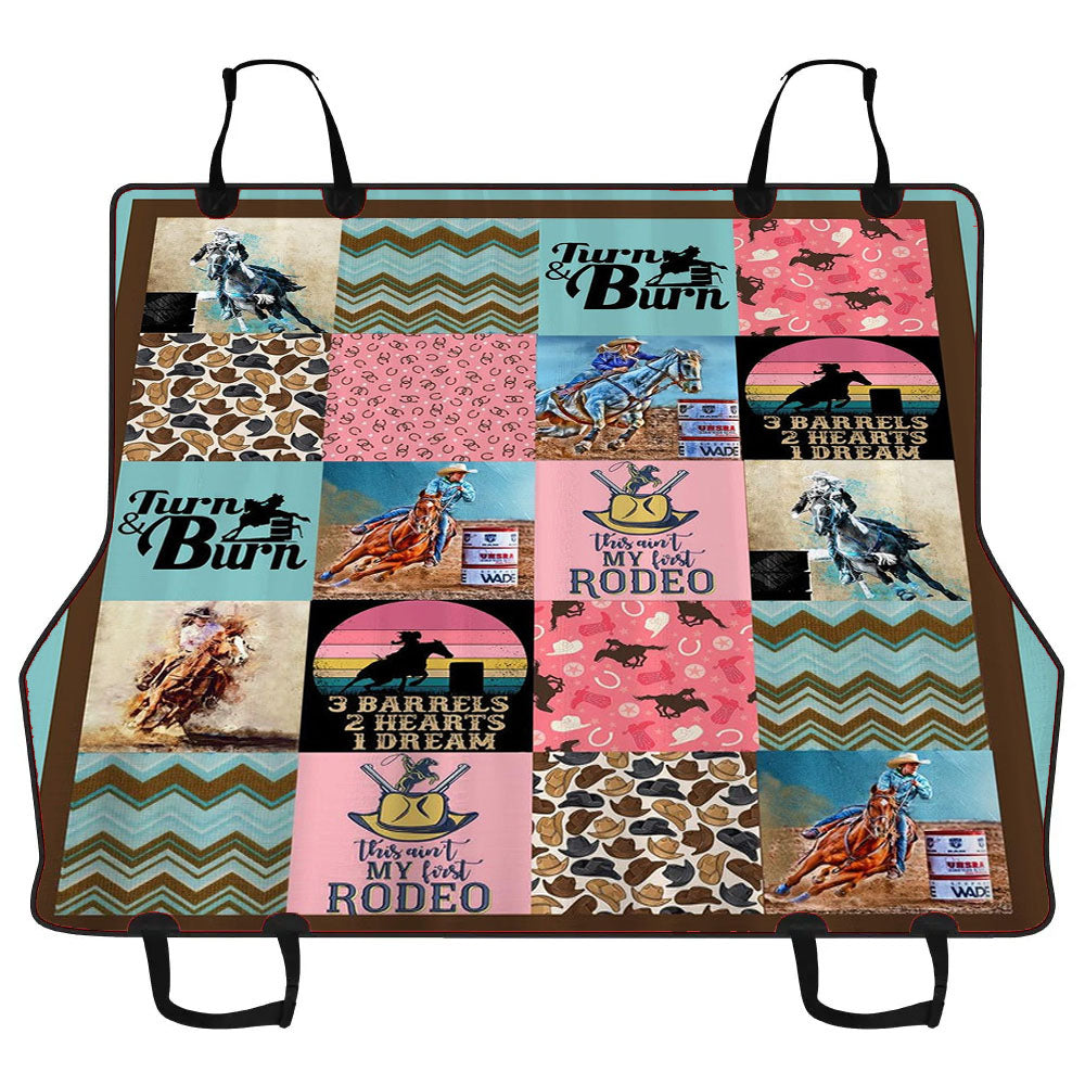 Barrel Racing Car Pet Seat Cover