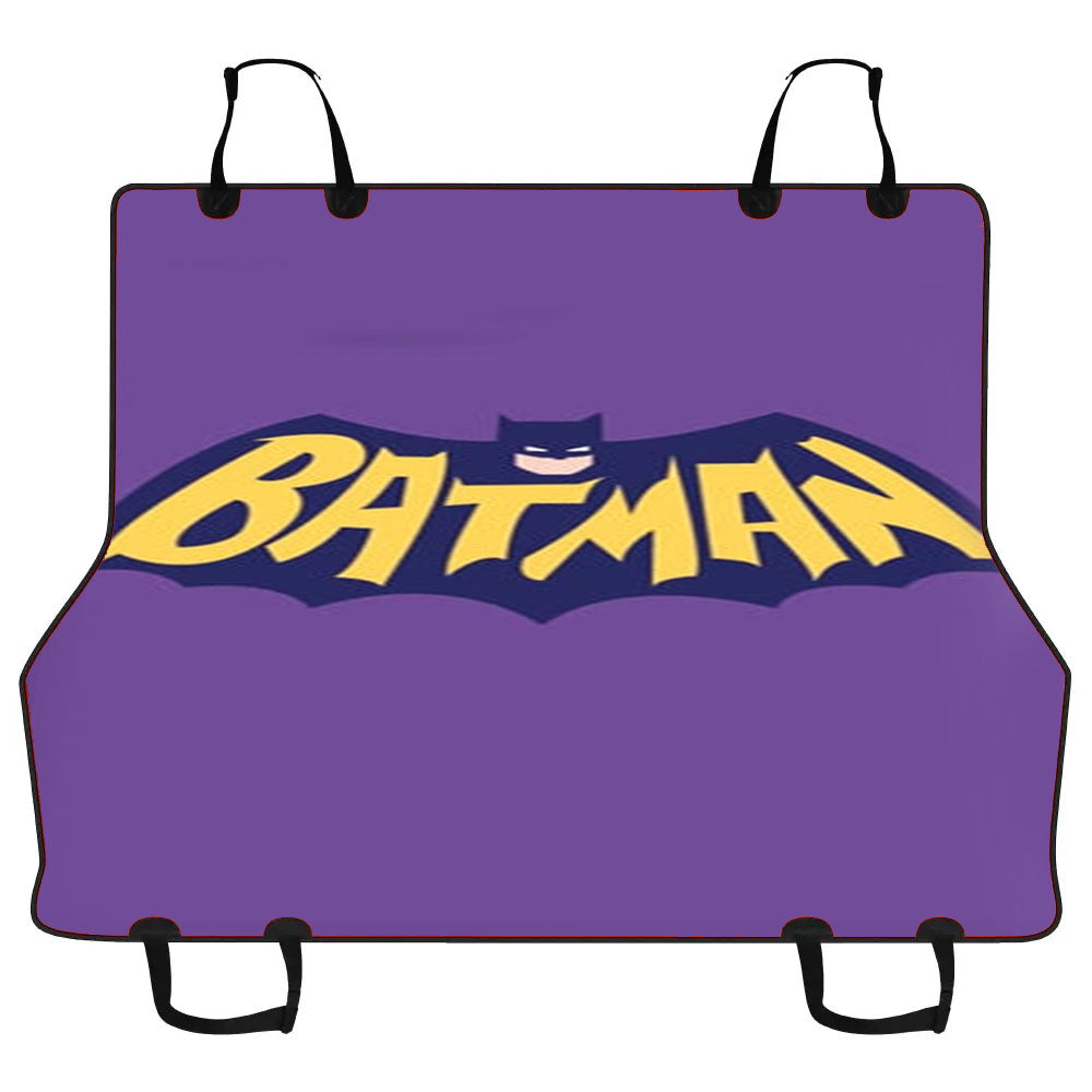 Bat Superhero Purple Logo Car Pet Seat Cover