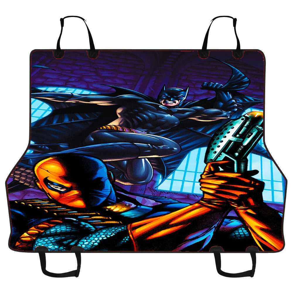 Batman And Deathstroke Fight Car Pet Seat Cover