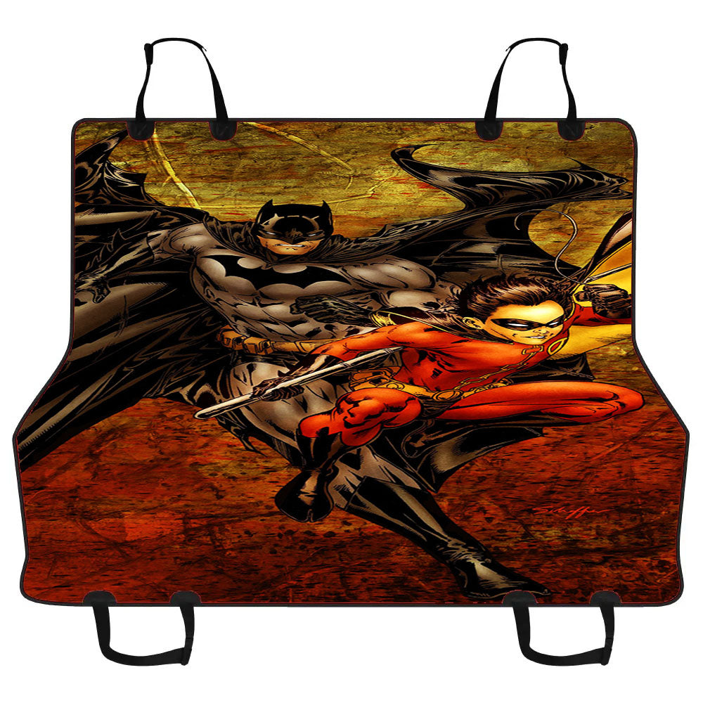 Batman And Robin Action Car Pet Seat Cover
