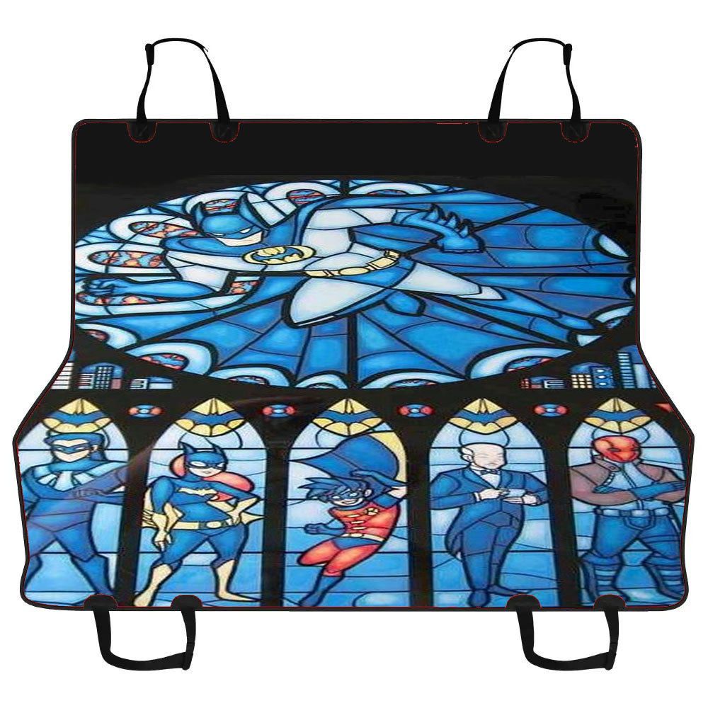 Batman Faux Colorful Stained Glass Car Pet Seat Cover