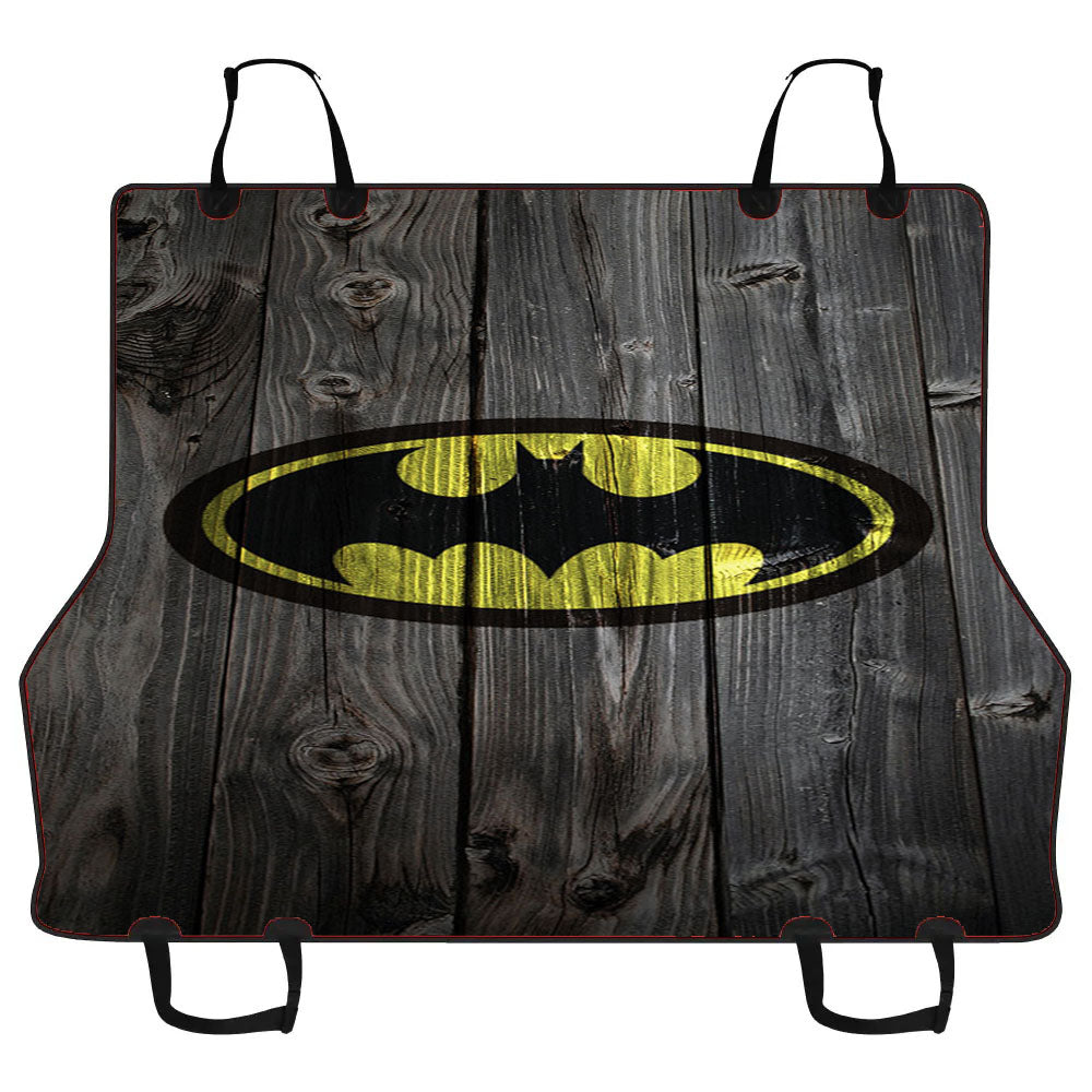 Batman Logo Dark Wood Car Pet Seat Cover