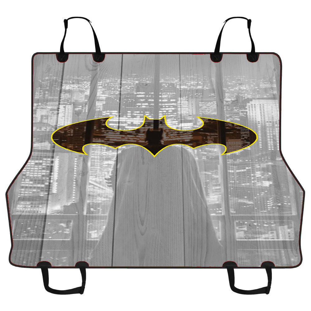 Batman Logo Wood Wallpaper Car Pet Seat Cover