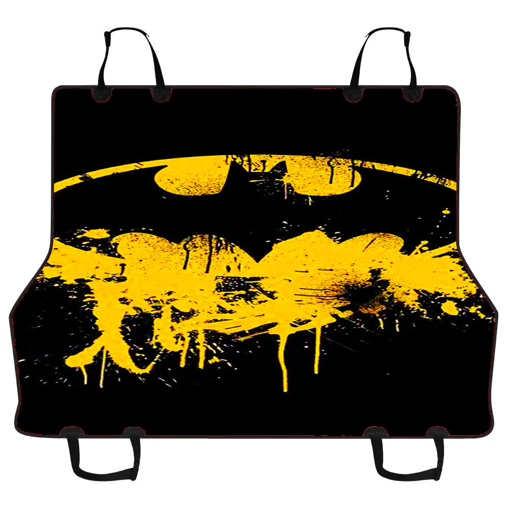 Batman Logo Yellow Paint Car Pet Seat Cover