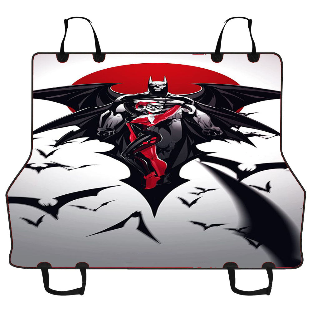Batman Moon Red Cartoon Car Pet Seat Cover