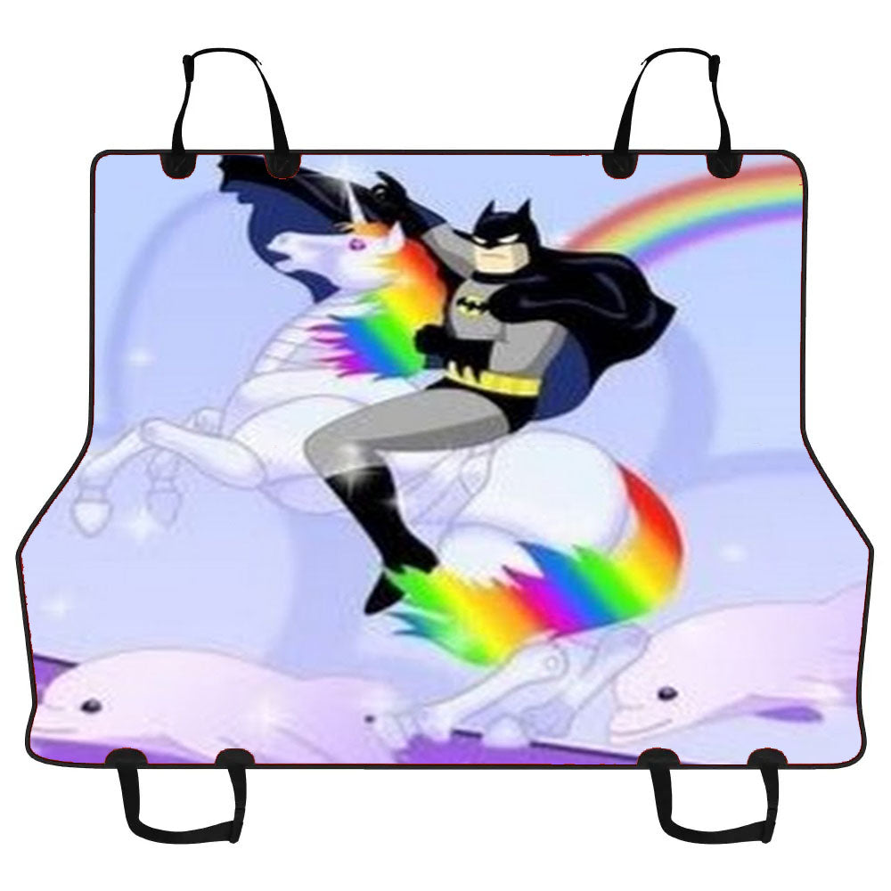 Batman Riding Robot Unicorn Car Pet Seat Cover