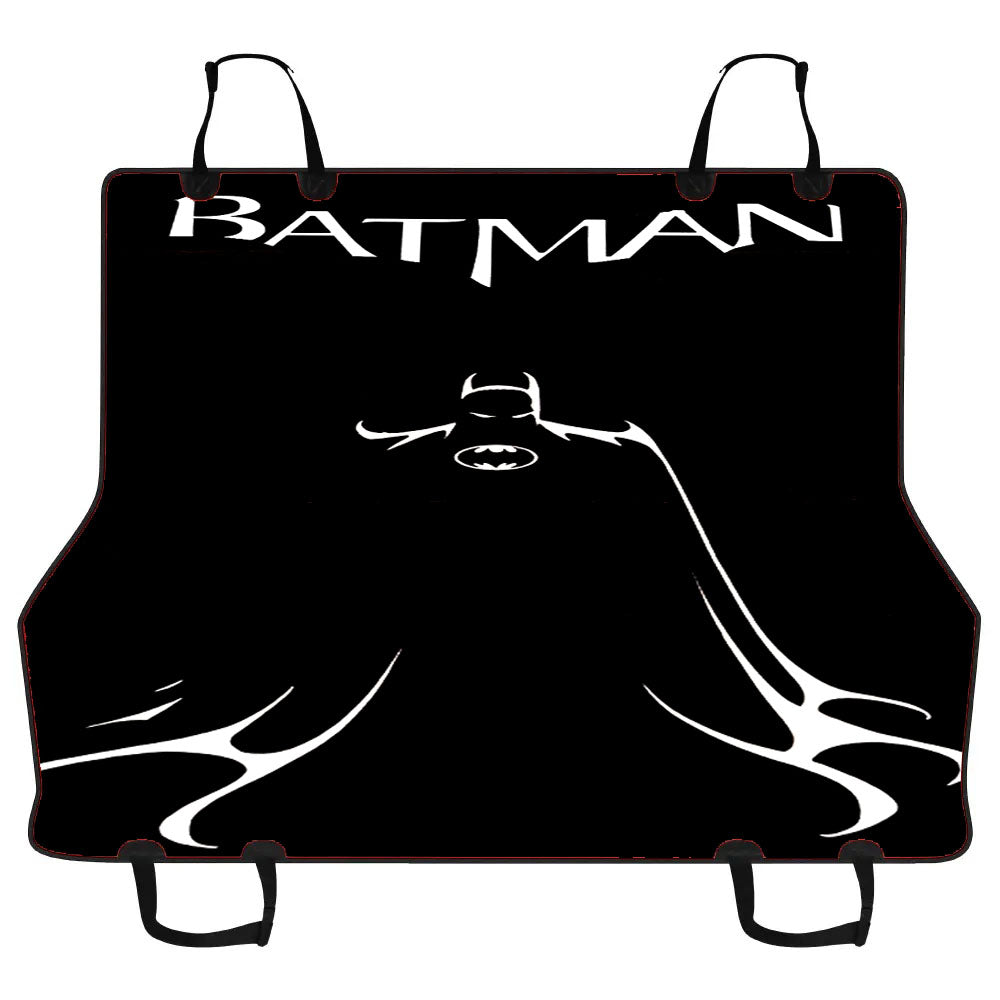Batman Silhouette Font White Car Pet Seat Cover