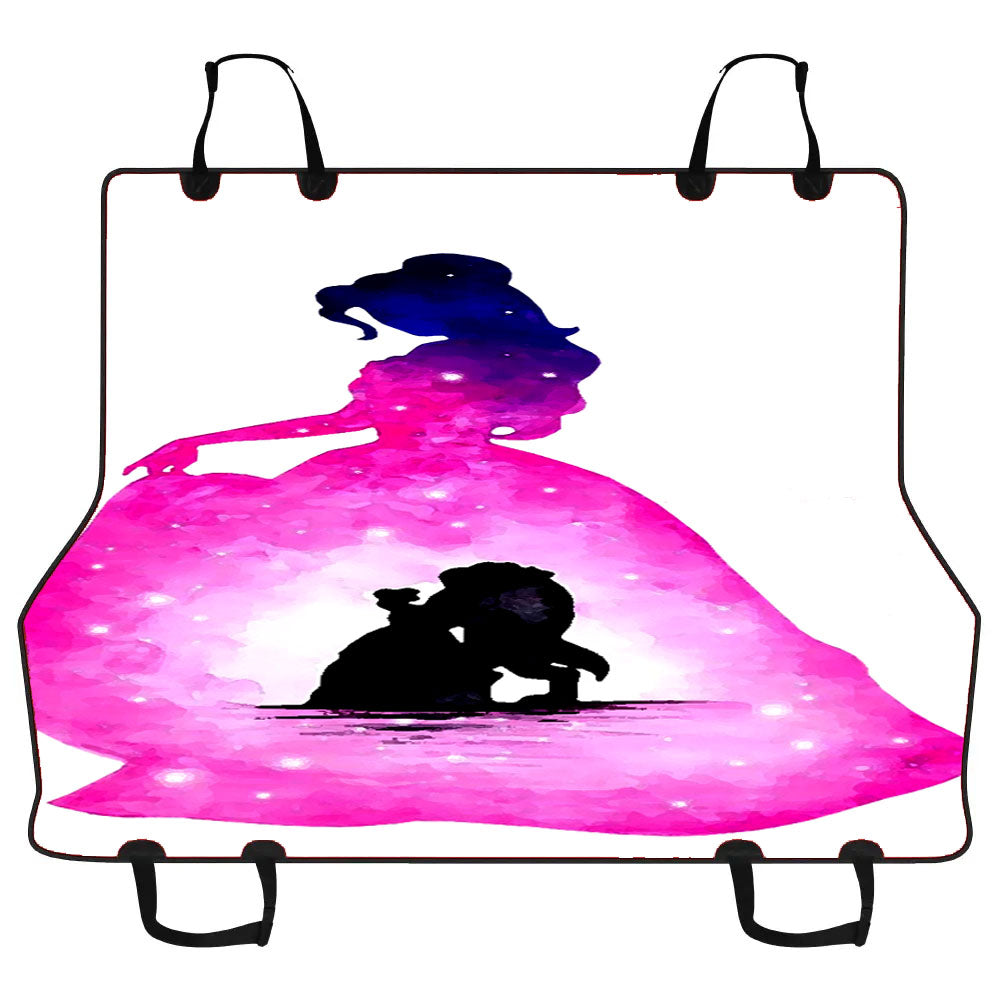 Beauty And The Beast Disney Watercolor Car Pet Seat Cover