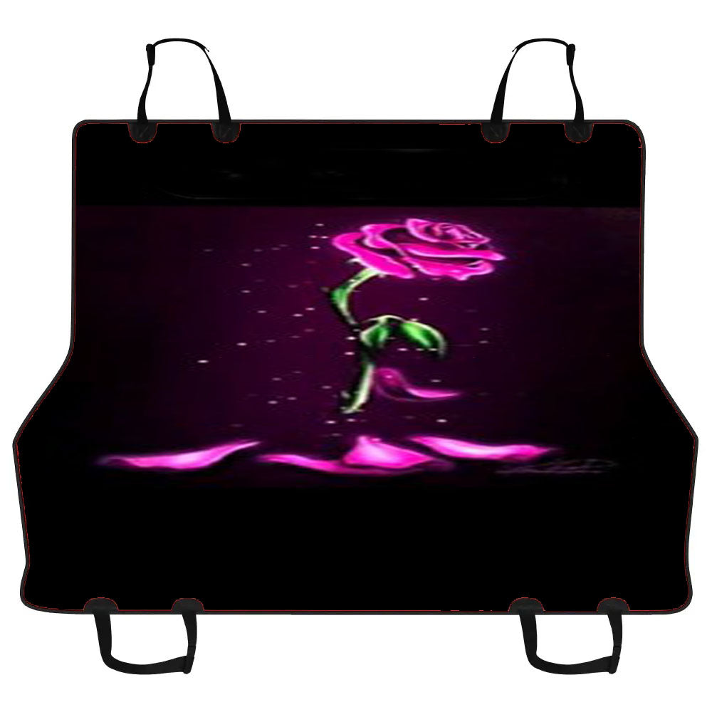 Beauty And The Beast Neon Glass Rose Car Pet Seat Cover
