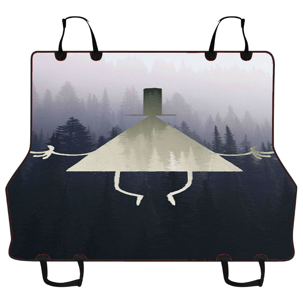 Bill Cipher Wheel Gravity Falls Forest Silhouette Car Pet Seat Cover