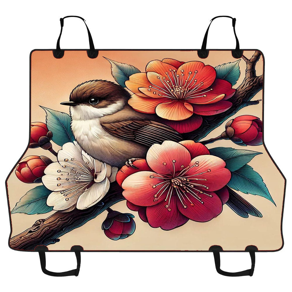 Bird Floral Car Pet Seat Cover