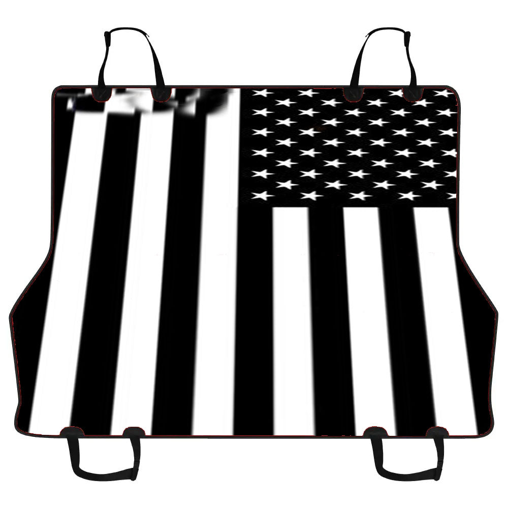 Black & White American Flag Car Pet Seat Cover