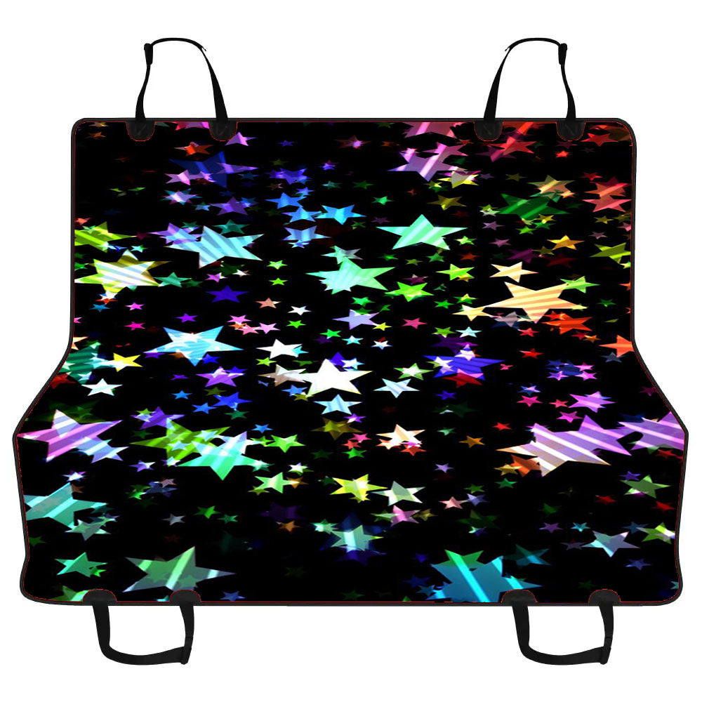 Black Abstract Star Car Pet Seat Cover