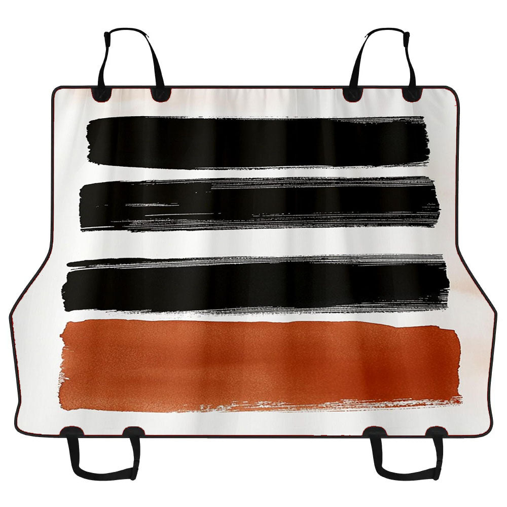 Black And Rust Brushstroke Car Pet Seat Cover