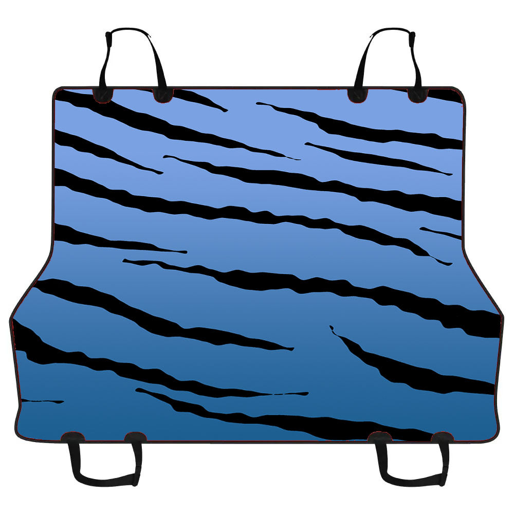Black Blue Gradient Tiger Skin Texture Nature Pattern Car Pet Seat Cover