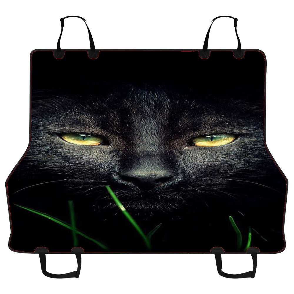 Black Cat Face Car Pet Seat Cover