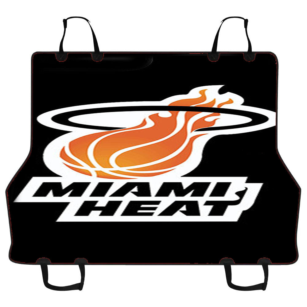 Black Design Miami Heat Car Pet Seat Cover