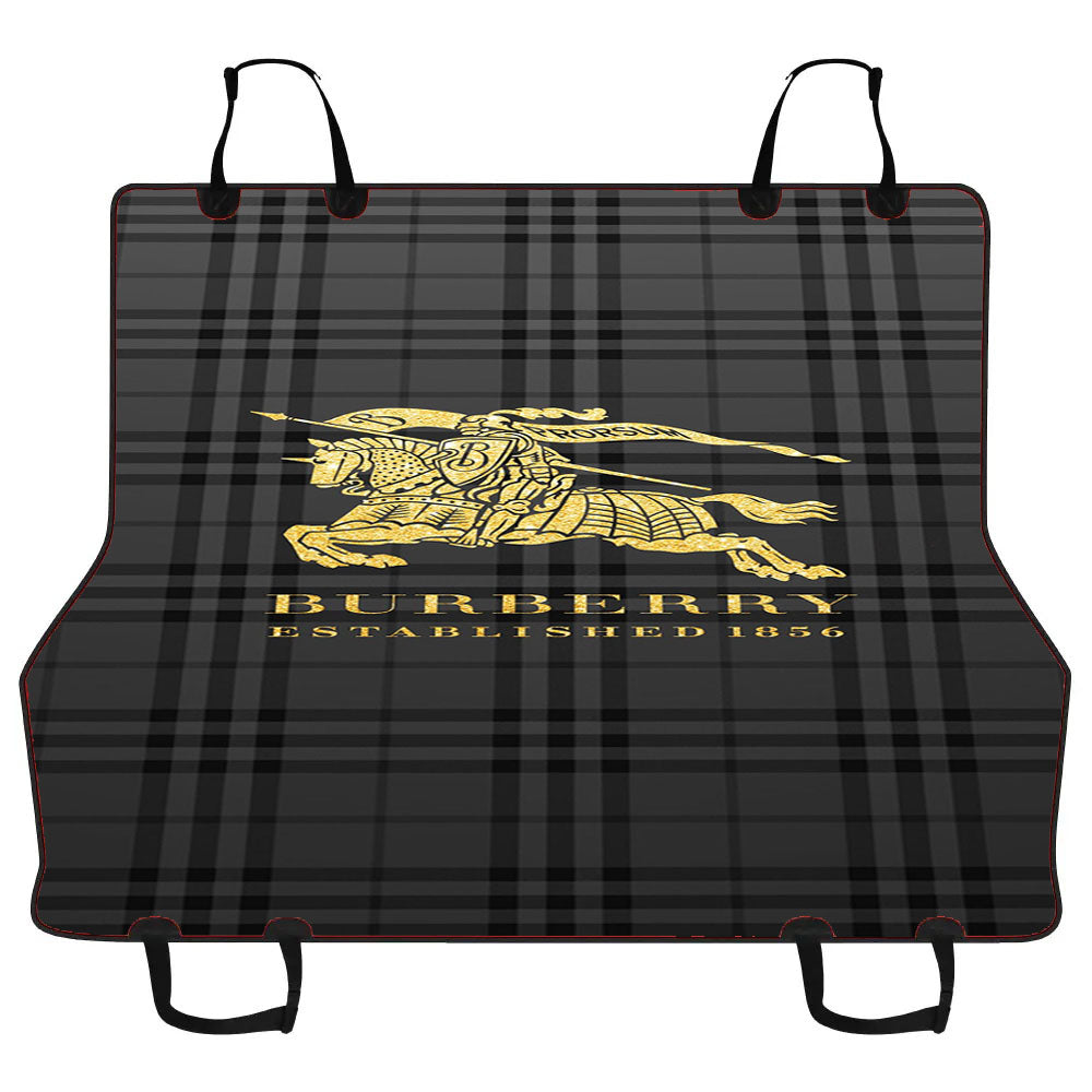 Black Golden Burberry Car Pet Seat Cover