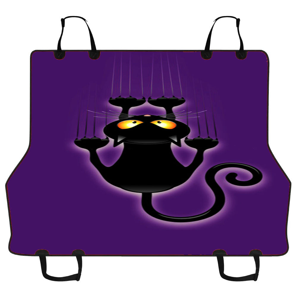 Black Halloween Cat Car Pet Seat Cover